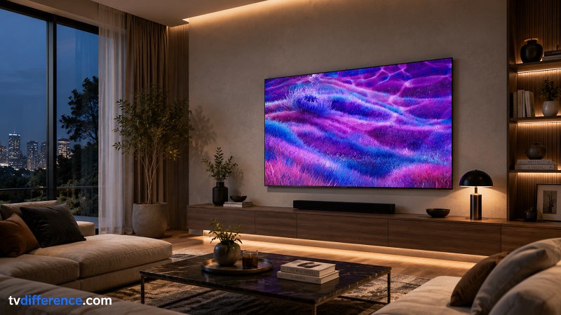 Samsung QN80F in a living room