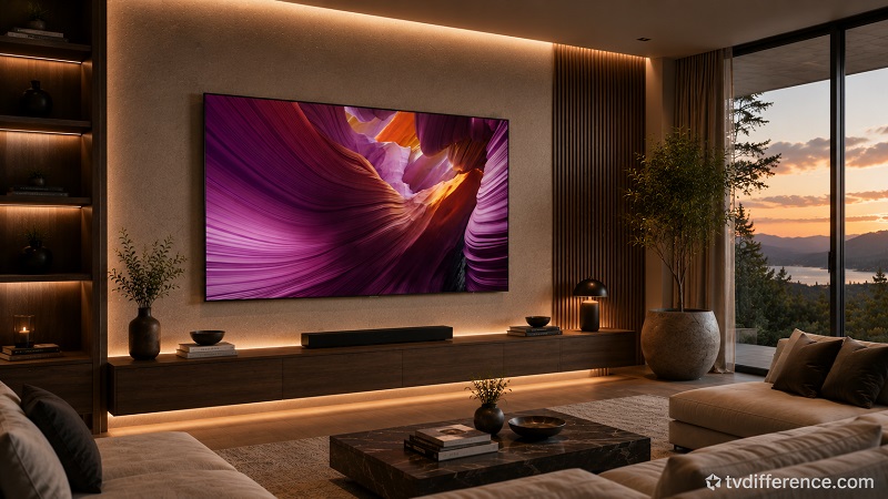 Samsung S85F in a living room