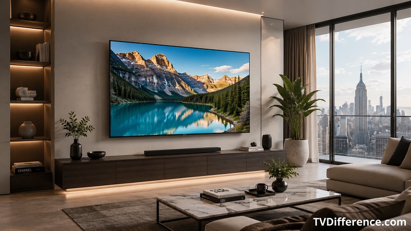 Samsung Q7F in a living room