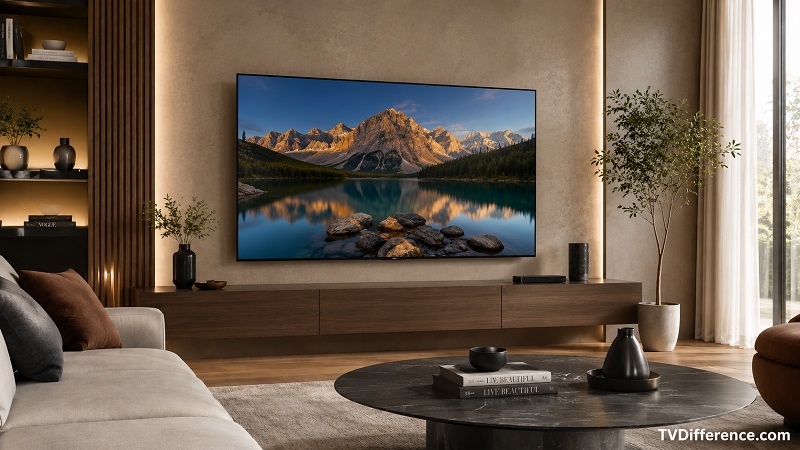 Samsung QN70H in a living room