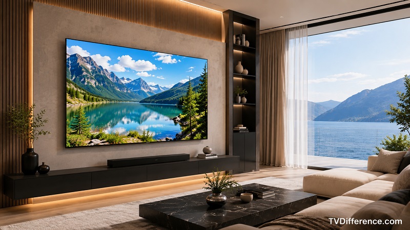 Samsung QN80H in a living room