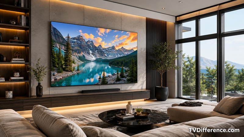 TCL QM8L in a living room