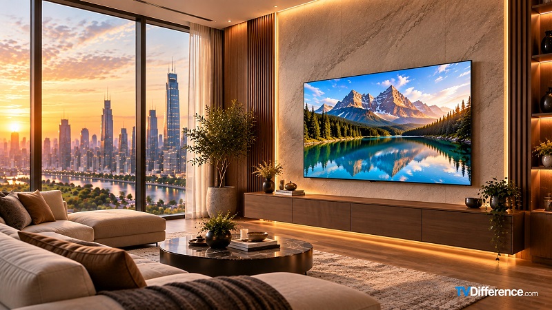 Hisense U75QG in a living room