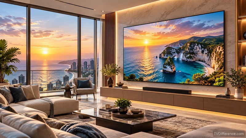 Hisense U8QG in a living room