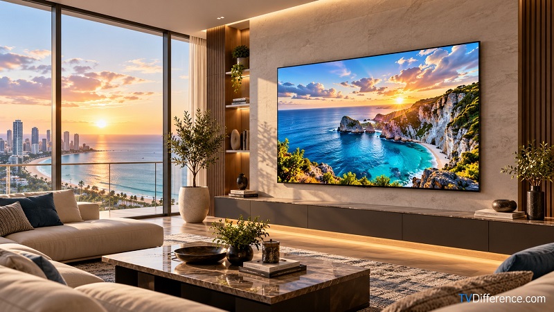 Samsung QN80H in a living room