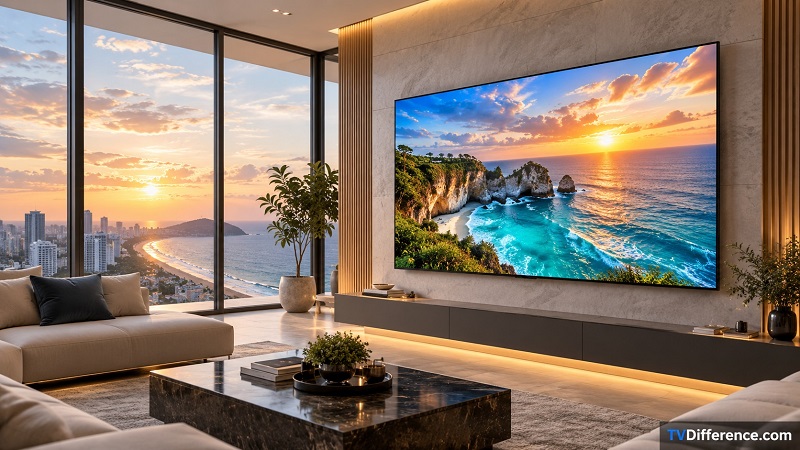 Samsung R95H in a living room